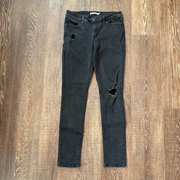 Levi’s 711 Distressed Skinny Jeans – Size 29x30 - Picture 1 of 15